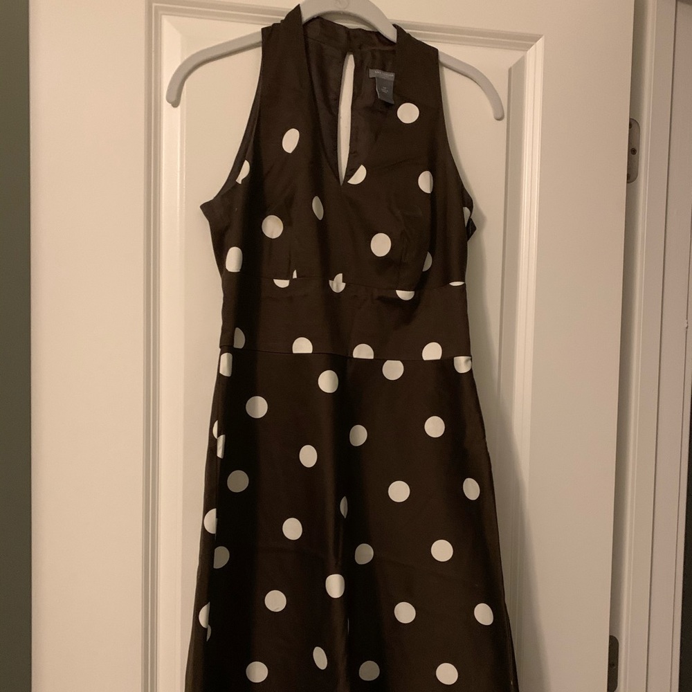 Ann Taylor A-Line polka dot dress